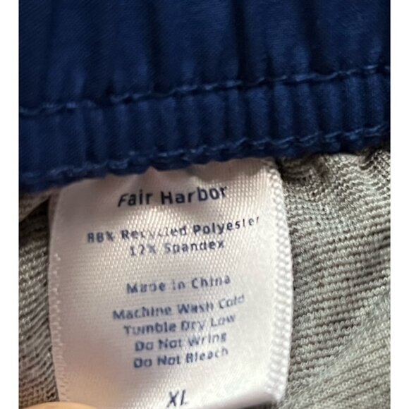 Fair Harbor Men The Anchor Navy Blue Lined Swim Trunks 8" Inseam Size XL - Picture 3 of 6